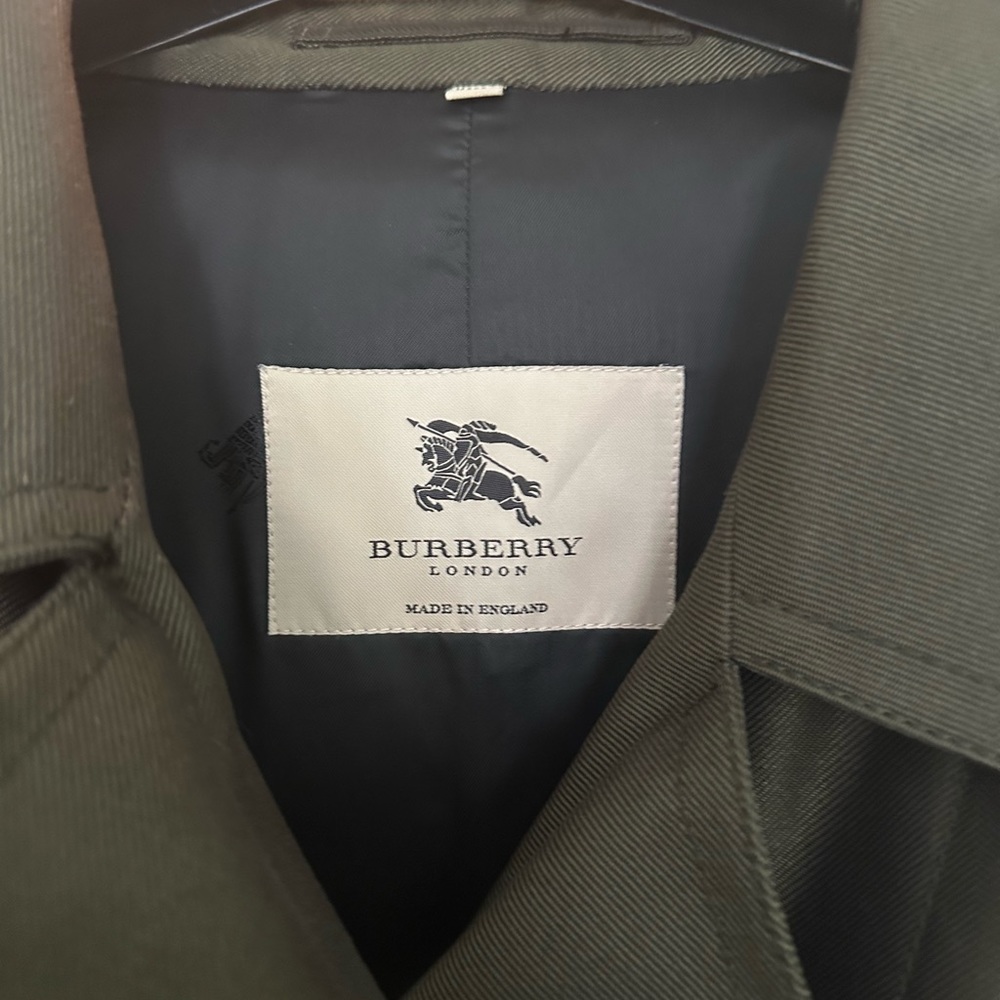 Men’s Burberry Kensington trench coat - Olive Green